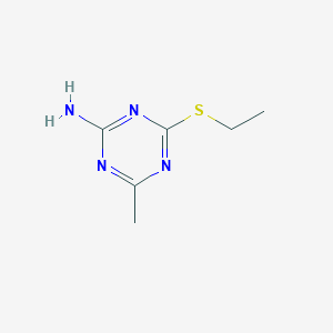 molecular formula C6H10N4S B1301553 4-(Ethylsulfanyl)-6-Methyl-1,3,5-Triazin-2-Amine CAS No. 57639-45-9