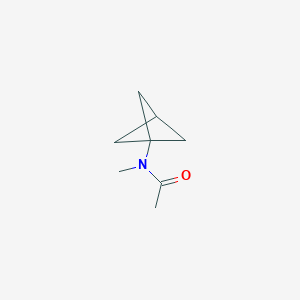 molecular formula C8H13NO B13015625 N-{bicyclo[1.1.1]pentan-1-yl}-N-methylacetamide 