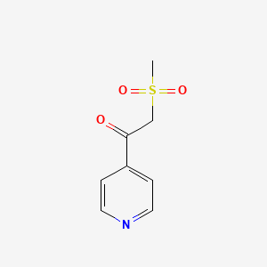molecular formula C8H9NO3S B1301620 2-(Methylsulfonyl)-1-(pyridin-4-yl)ethanone CAS No. 27302-94-9