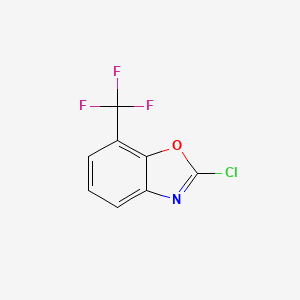 molecular formula C8H3ClF3NO B13016314 2-Chloro-7-(trifluoromethyl)benzo[d]oxazole 
