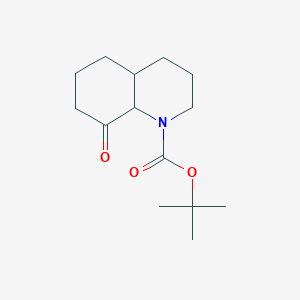 molecular formula C14H23NO3 B13016383 Tert-butyl 8-oxo-decahydroquinoline-1-carboxylate 