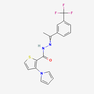 3-(1H-pyrrol-1-yl)-N'-{(E)-1-[3-(trifluoromethyl)phenyl]ethylidene}-2-thiophenecarbohydrazide