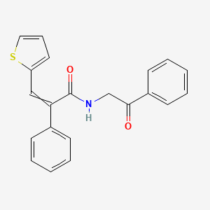molecular formula C21H17NO2S B1301690 N-phenacyl-2-phenyl-3-thiophen-2-ylprop-2-enamide 