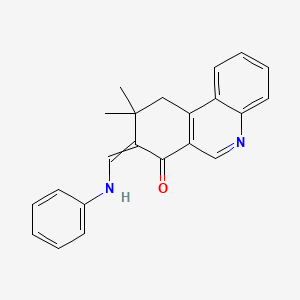 8-[(Z)-anilinomethylidene]-9,9-dimethyl-9,10-dihydro-7-phenanthridinone