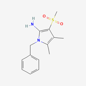 molecular formula C14H18N2O2S B1301705 1-Benzyl-4,5-dimethyl-3-(methylsulfonyl)-1H-pyrrol-2-amine CAS No. 77444-88-3