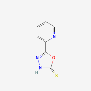 molecular formula C7H5N3OS B1301711 5-(Pyridin-2-yl)-1,3,4-oxadiazole-2-thiol CAS No. 3690-47-9