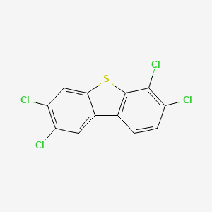 molecular formula C12H4Cl4S B13017115 2,3,6,7-Tetrachlorodibenzothiophene CAS No. 133513-19-6