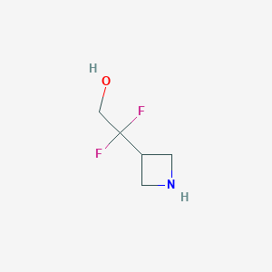 molecular formula C5H9F2NO B13017124 2-(Azetidin-3-yl)-2,2-difluoroethan-1-ol 