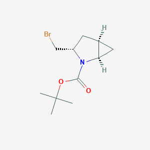 molecular formula C11H18BrNO2 B13017141 tert-butyl (1R,3S,5R)-3-(bromomethyl)-2-azabicyclo[3.1.0]hexane-2-carboxylate 