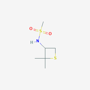 molecular formula C6H13NO2S2 B13017149 N-(2,2-Dimethylthietan-3-yl)methanesulfonamide 