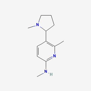 molecular formula C12H19N3 B13017173 N,6-Dimethyl-5-(1-methylpyrrolidin-2-yl)pyridin-2-amine 