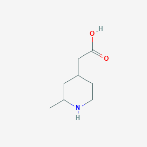 molecular formula C8H15NO2 B13017193 2-(2-Methylpiperidin-4-yl)acetic acid 