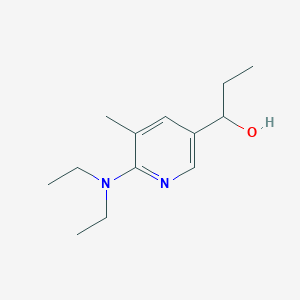 molecular formula C13H22N2O B13017195 1-(6-(Diethylamino)-5-methylpyridin-3-yl)propan-1-ol 