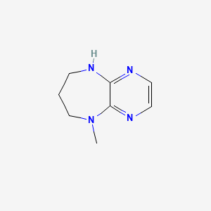 molecular formula C8H12N4 B13017204 5-Methyl-6,7,8,9-tetrahydro-5H-pyrazino[2,3-b][1,4]diazepine 