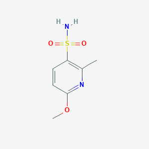 molecular formula C7H10N2O3S B13017218 6-Methoxy-2-methylpyridine-3-sulfonamide 