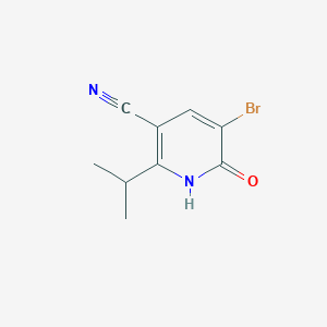 molecular formula C9H9BrN2O B13017226 5-Bromo-2-isopropyl-6-oxo-1,6-dihydropyridine-3-carbonitrile 
