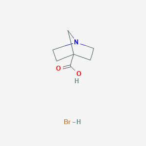 molecular formula C7H12BrNO2 B13017261 1-Azabicyclo[2.2.1]heptane-4-carboxylic acid hydrobromide 