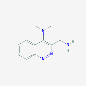 molecular formula C11H14N4 B13017263 3-(aminomethyl)-N,N-dimethylcinnolin-4-amine 