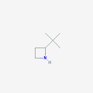 molecular formula C7H15N B13017268 2-Tert-butylazetidine 