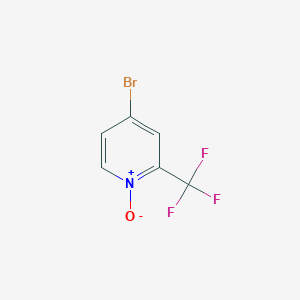 molecular formula C6H3BrF3NO B13017275 4-Bromo-2-(trifluoromethyl)pyridine 1-oxide 