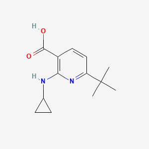 molecular formula C13H18N2O2 B13017306 6-(tert-Butyl)-2-(cyclopropylamino)nicotinic acid CAS No. 1710195-30-4