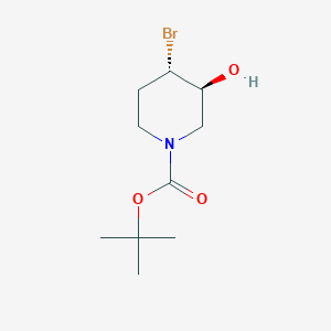 molecular formula C10H18BrNO3 B13017319 trans-tert-Butyl 4-bromo-3-hydroxypiperidine-1-carboxylate 