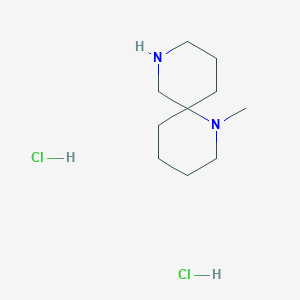 molecular formula C10H22Cl2N2 B13017342 1-Methyl-1,8-diazaspiro[5.5]undecanedihydrochloride 