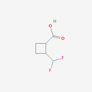 molecular formula C6H8F2O2 B13017376 2-(Difluoromethyl)cyclobutane-1-carboxylic acid 