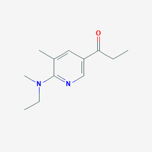 molecular formula C12H18N2O B13017441 1-(6-(Ethyl(methyl)amino)-5-methylpyridin-3-yl)propan-1-one 