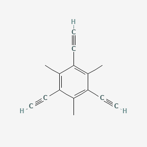 molecular formula C15H12 B13017483 1,3,5-Triethynyl-2,4,6-trimethylbenzene 