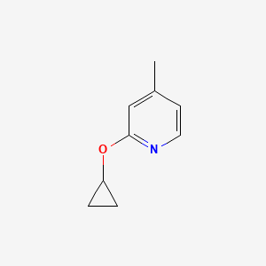 molecular formula C9H11NO B13017485 2-Cyclopropoxy-4-methylpyridine 