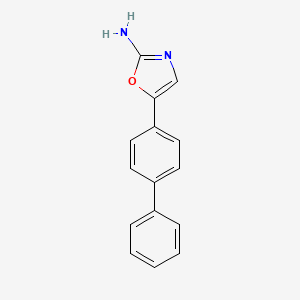 molecular formula C15H12N2O B13017528 5-([1,1'-Biphenyl]-4-yl)oxazol-2-amine 