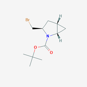 molecular formula C11H18BrNO2 B13017543 tert-butyl (1S,3R,5S)-3-(bromomethyl)-2-azabicyclo[3.1.0]hexane-2-carboxylate 