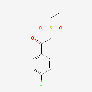 molecular formula C10H11ClO3S B13017547 1-(4-Chlorophenyl)-2-(ethylsulfonyl)ethanone 
