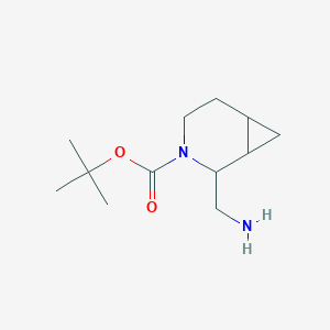 molecular formula C12H22N2O2 B13017559 tert-Butyl 2-(aminomethyl)-3-azabicyclo[4.1.0]heptane-3-carboxylate 