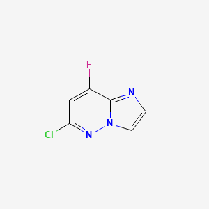 molecular formula C6H3ClFN3 B13017562 6-Chloro-8-fluoroimidazo[1,2-b]pyridazine 