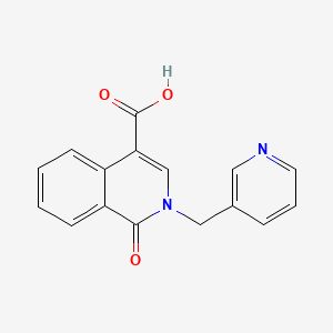 molecular formula C16H12N2O3 B1301757 1-oxo-2-(pyridin-3-ylmethyl)isoquinoline-4-carboxylic Acid CAS No. 477851-07-3