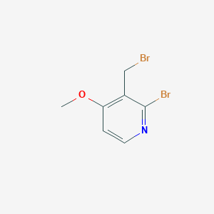 molecular formula C7H7Br2NO B13017599 2-Bromo-3-(bromomethyl)-4-methoxypyridine 