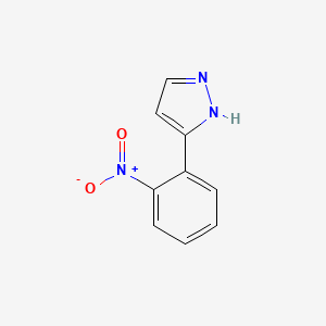 molecular formula C9H7N3O2 B1301763 3-(2-Nitrophenyl)-1H-pyrazole CAS No. 59844-05-2