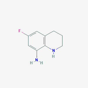 molecular formula C9H11FN2 B13017630 8-Amino-6-fluoro-1,2,3,4-tetrahydroquinoline 