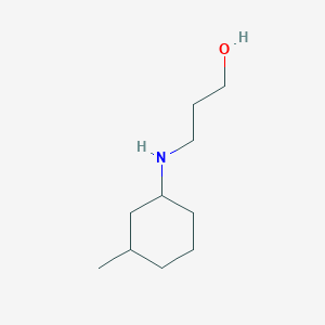 molecular formula C10H21NO B13017632 3-[(3-Methylcyclohexyl)amino]propan-1-ol 
