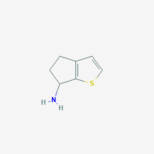 molecular formula C7H9NS B13017650 5,6-Dihydro-4H-cyclopenta[b]thiophen-6-amine 