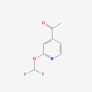 molecular formula C8H7F2NO2 B13017665 1-(2-(Difluoromethoxy)pyridin-4-yl)ethanone 