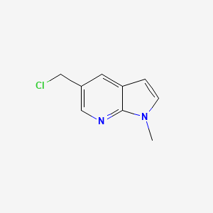 molecular formula C9H9ClN2 B13017675 5-(chloromethyl)-1-methyl-1H-pyrrolo[2,3-b]pyridine 