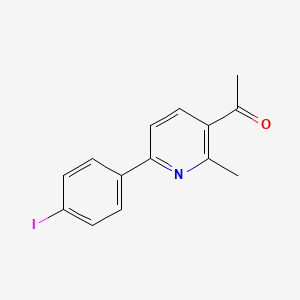 molecular formula C14H12INO B13017684 1-(6-(4-Iodophenyl)-2-methylpyridin-3-yl)ethanone 