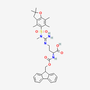 molecular formula C34H40N4O7S B13017692 Fmoc-D-norArg(Me,pbf)-OH 