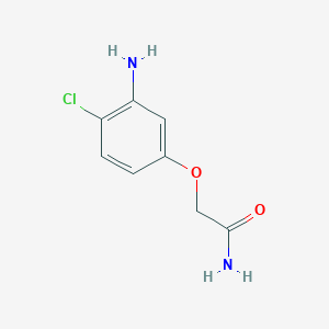molecular formula C8H9ClN2O2 B13017701 2-(3-Amino-4-chlorophenoxy)acetamide 