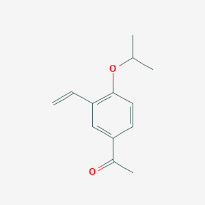 molecular formula C13H16O2 B13017702 1-(4-Isopropoxy-3-vinylphenyl)ethanone CAS No. 918870-85-6