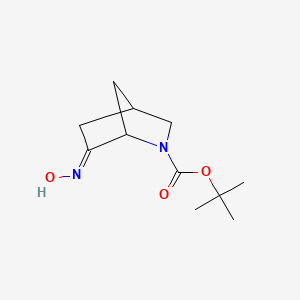molecular formula C11H18N2O3 B13017720 Tert-butyl 6-(hydroxyimino)-2-azabicyclo[2.2.1]heptane-2-carboxylate 