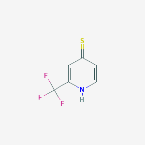 molecular formula C6H4F3NS B13017776 4-Pyridinethiol, 2-(trifluoromethyl)- CAS No. 1093954-03-0